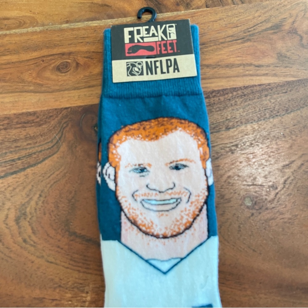 NFLPA Carson Wentz Blue Socks